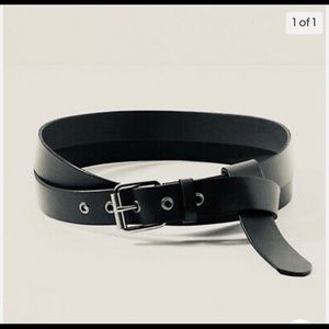 Anthropologie black double wrap belt size S
